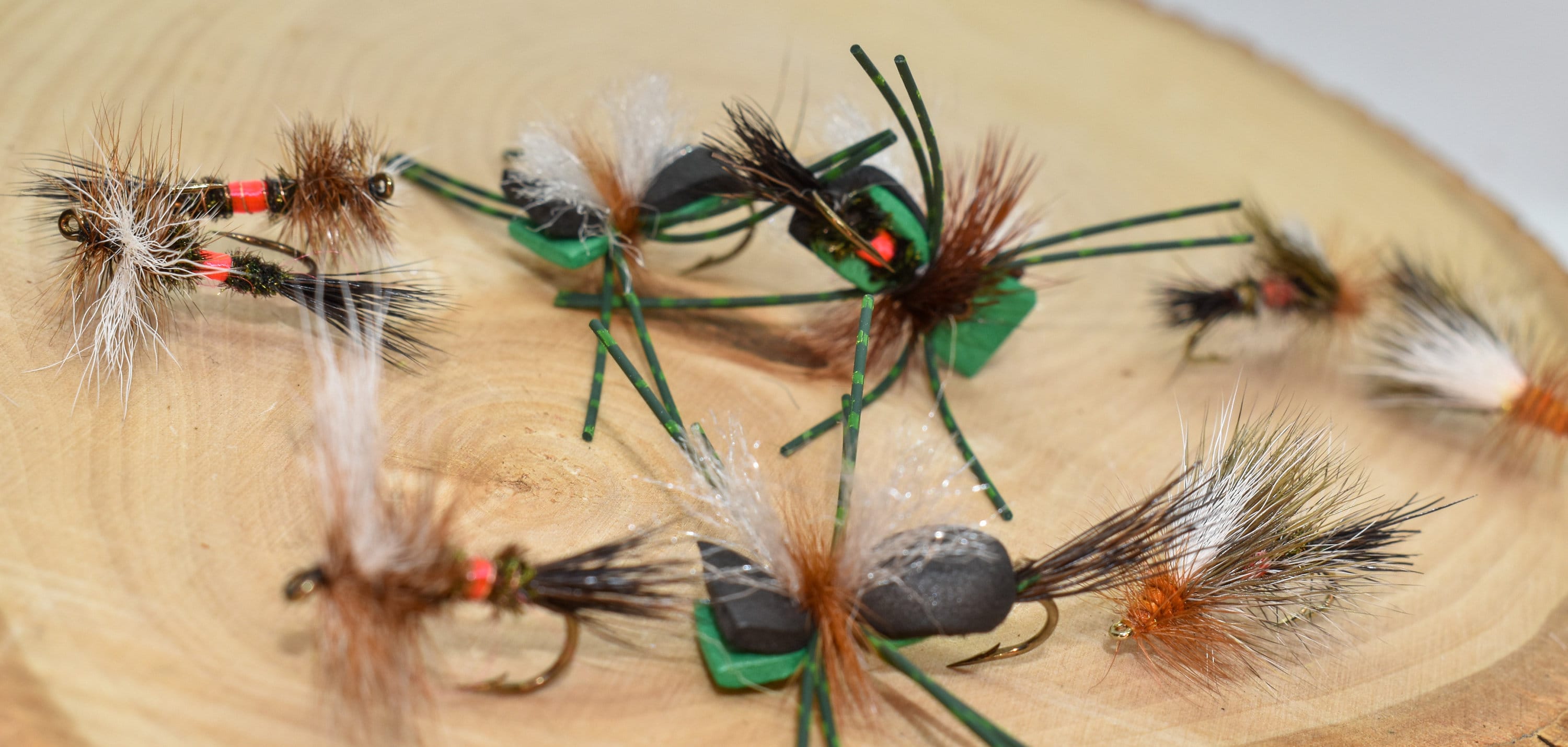 9 Fishing Dry Fly Assortment: 3 Royal Stimulator Flies, 3 Royal Wulff Flies, 3 Royal Hippie Stomper Foam Flies Perfect for fly fishing box