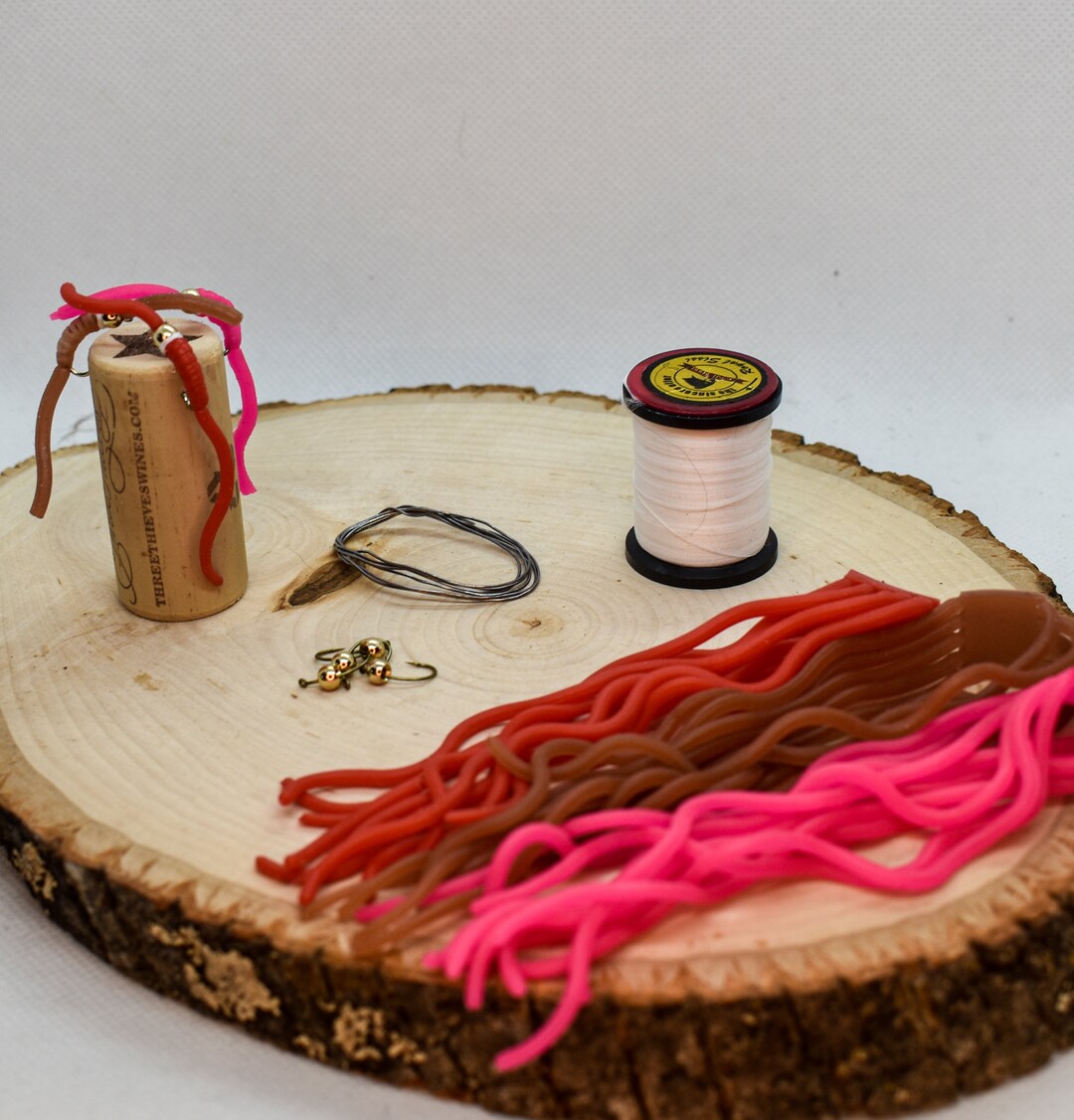 Learn to Tie Flies Squirmy Worm Beginner Fly Tying Kit. This Etsy