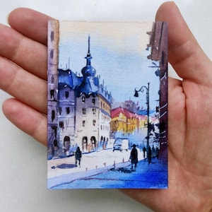 ACEO Original painting ACEO Original Art ACEO cards aceo small watercolor Landscape miniature painting aceo painted cards 2.5X3.5 in