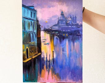 ヴェネツィアの油絵 オリジナルイタリア絵画 ヴェネツィア美術