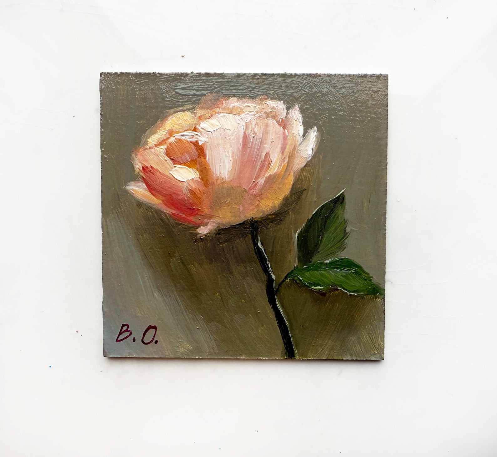 Rose Painting Flower Painting Pink Rose Art Flowers Original Oil ...
