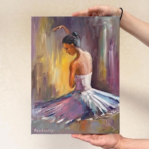 Ballerina painting Ballet Dancer painting Ballet Painting Dancing woman painting Original Ballerina Art Ballet artwork Ballerina wall art