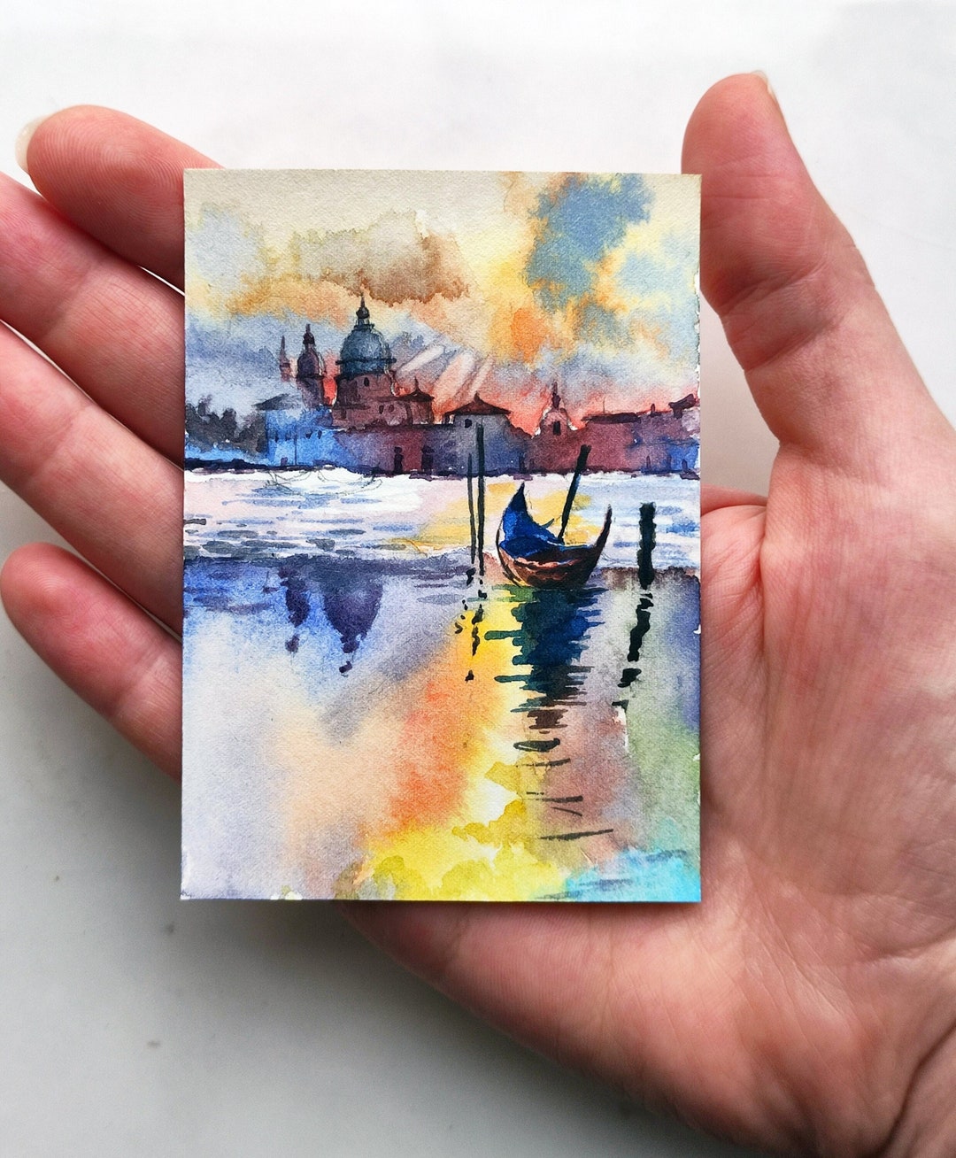 Aceo Original Painting Aceo Watercolor Venice Painting ACEO Card Venice ...