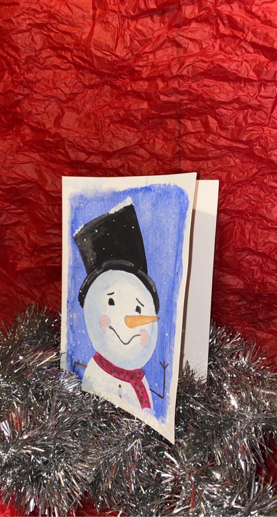 Jonny Javelin Tarjeta De Navidad Para Nieto - Diseño Con Nieve - Mensaje 'To A Wonderful Grandson' - Mensaje Abuelos Nieto