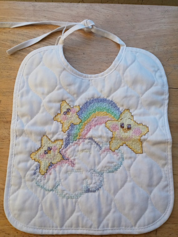 Vintage bibs Crossstitch bibs Baby Bibs Quilted Bib Etsy