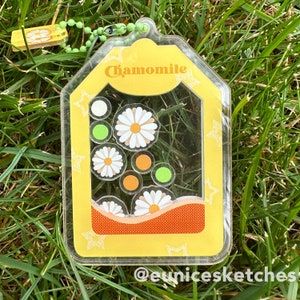 Chamomile Tea Bag Shaker Keychain