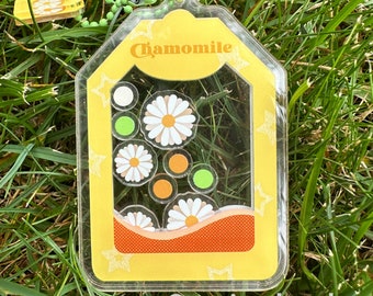 Chamomile Tea Bag Shaker Keychain