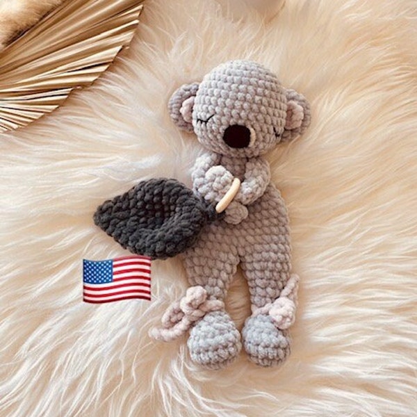 Crochet pattern koala lovey - ENGLISH