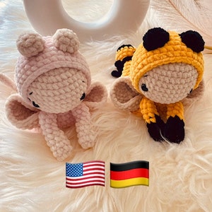 Crochet pattern bee lovey - ENGLISH, DEUTSCH