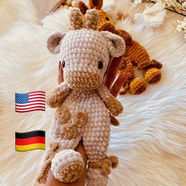 Crochet pattern giraffe lovey - ENGLISH and DEUTSCH