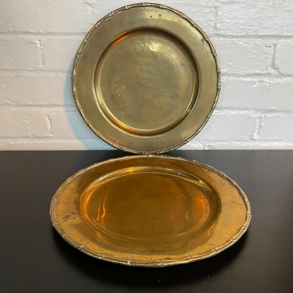 Brass Charger Plates Etsy