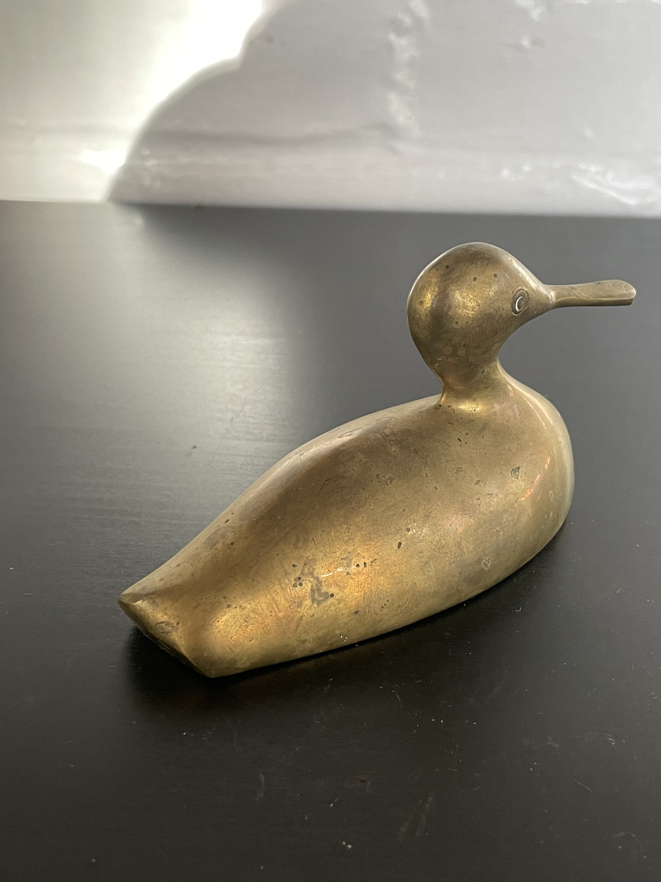 Cute Vintage Brass Duck Figurine Etsy