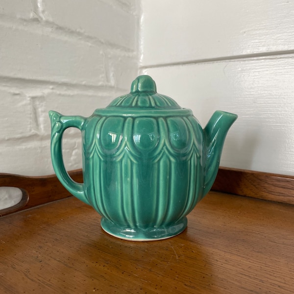 Vintage USA Turquoise/Green  Porcelain Teapot