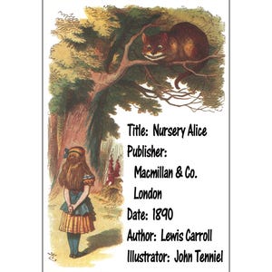 Alice In Wonderland Print, Alice In Wonderland Poster, Alice In Wonderland Wall Art, Home Decor, Gift, Vintage Illustration, Vintage Print