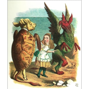 Alice In Wonderland Print, Alice In Wonderland Poster, Alice In Wonderland Wall Art, Home Decor, Gift, Vintage Illustration, Vintage Print