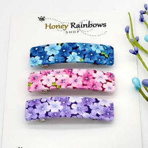 Beautiful Daisy Hair Barrette for Women; Lovely Pink, Blue or Purple Daisy Hair Barrette; Thin to Thick Hair, Unique Hair Clip; Gift for Her