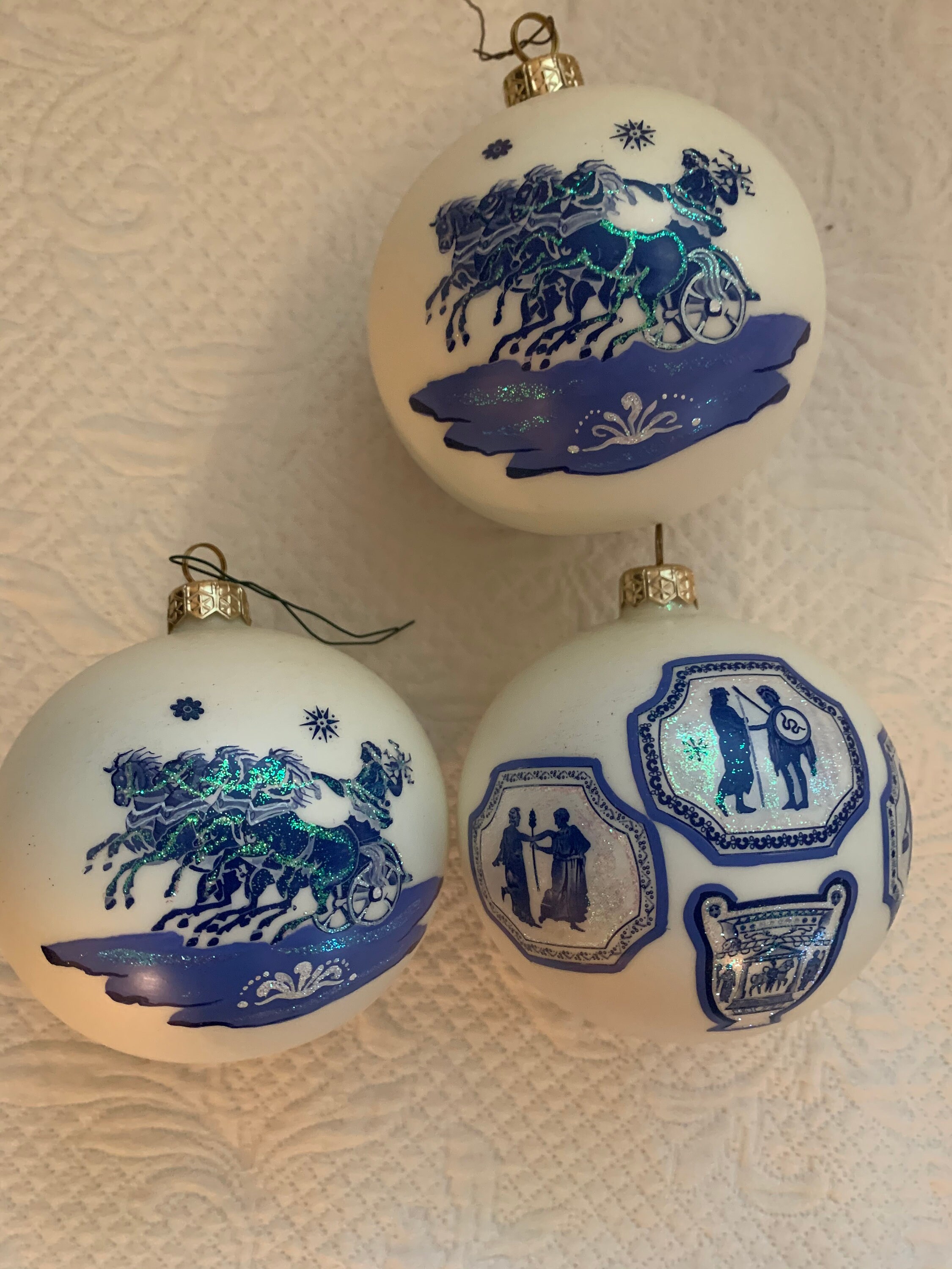 Holiday Ornament Spode Blue Room Collection Mouth Blown Etsy