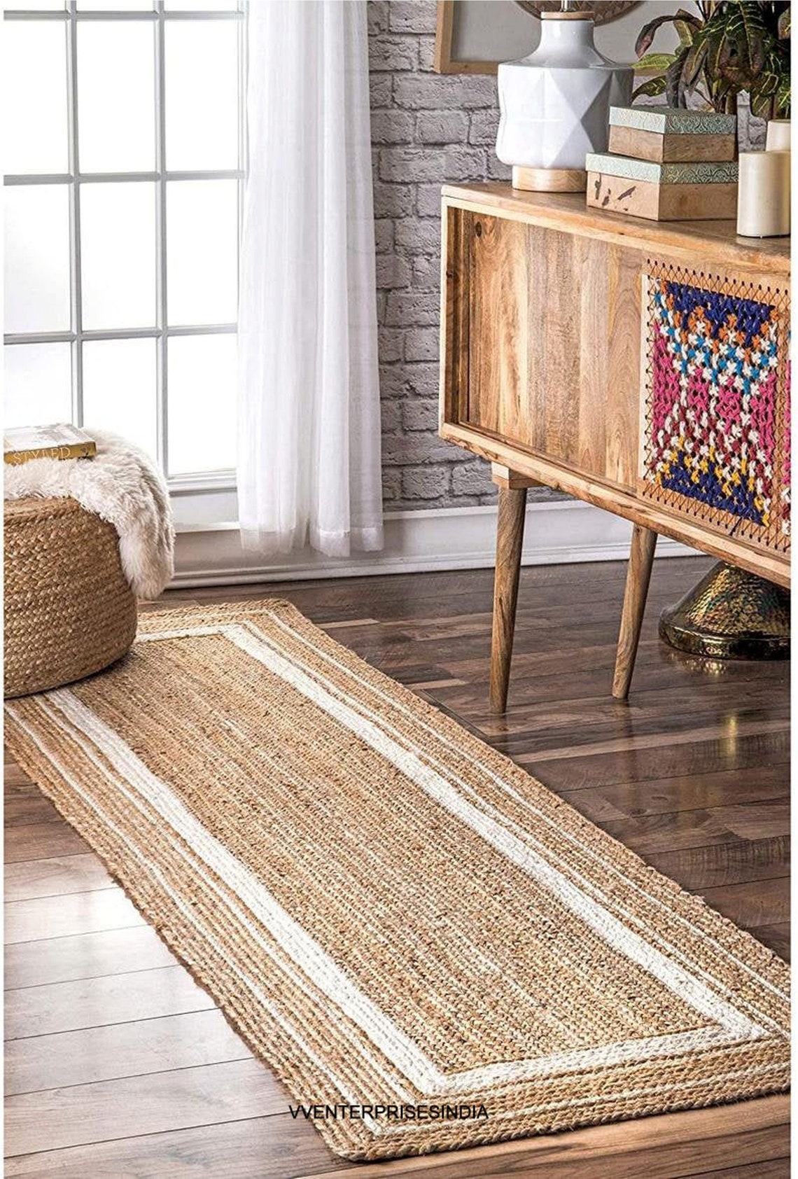 2X6 2X12 2X20 Ft. Natural Jute Runner Rug Floor Runner Etsy