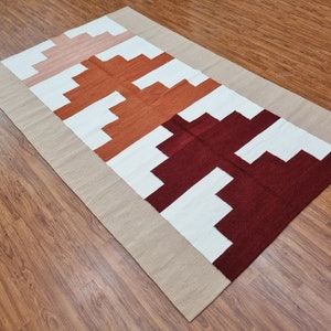 8x10, 9x12, 10x14, 12x12 ft Wool Rug, Kilim Rug , Eco Friendly Earthy Bohemian eye-catching Runner Rug Living Room Bedside Runner