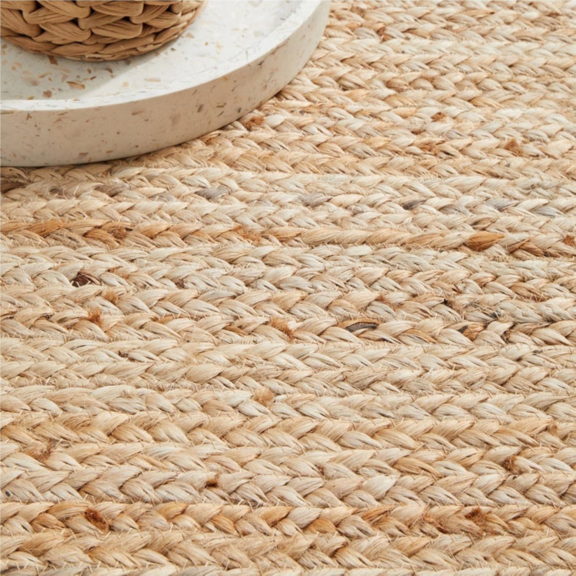 4x6 5x8 6x9 8x10 Natural Jute Hand Braided Area Rug Large Etsy