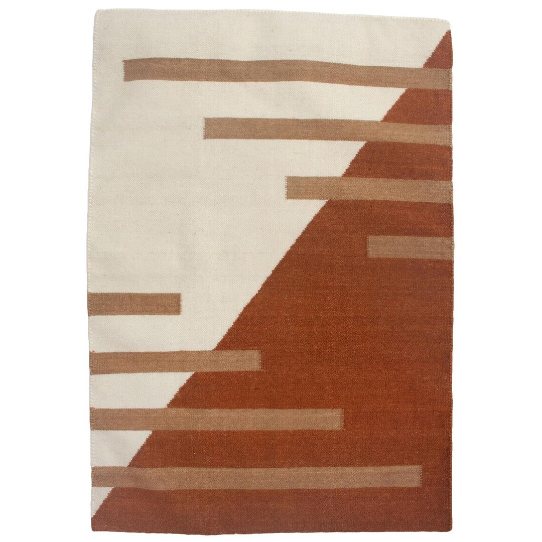 Handwoven Wool Rug, New Zealand Wool Kilim Rug, Wool Rug, Eco Friendly