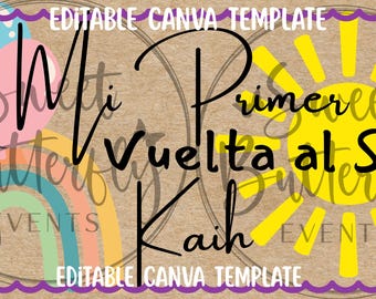 Mi Primer Vuelta Al Sol – Birthday Banner Template (Digital Download)