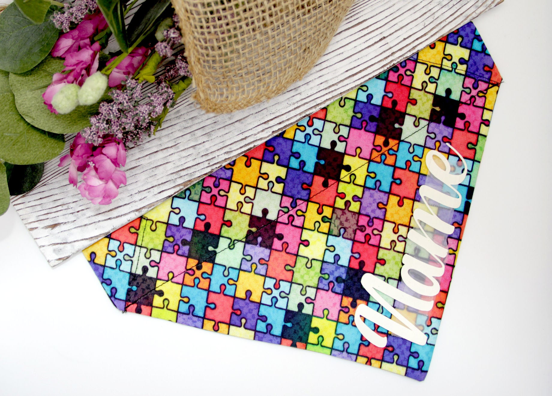 PUZZLE Silk Pocket Scarf. Harper's Bazaar UA Project - NataliyaNova