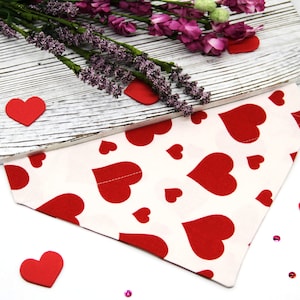 Dog Bandana,   Valentine’s Day Over The Collar Pet Bandana, Dog Bandana, Pet Accessory