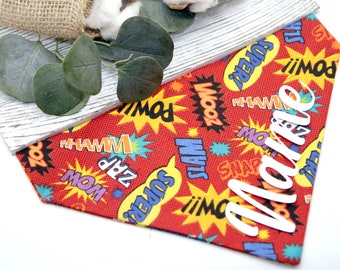 Personalized Dog Bandana, Dog Scarf, Over the collar