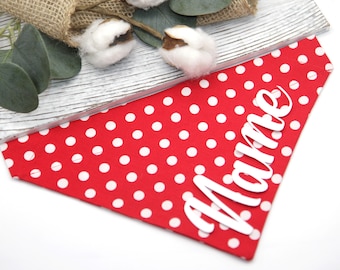 Dog bandana. Personalized bandana polka dot.