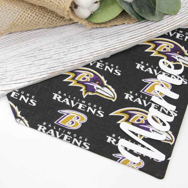 Baltimore Ravens Dog Bandana, Over the Collar, Dog Bandana