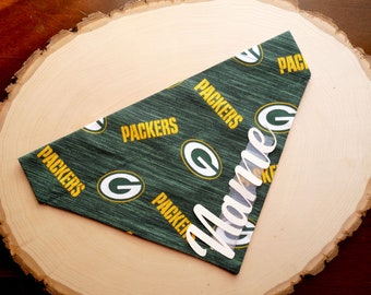 Packers Dog Bandana, Over the Collar, Green Bay Packers