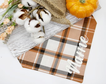 Fall Dog Bandana, Over the Collar, Fall Plaid, Puppy Bandana, Cat Bandana, Halloween, Thanksgiving