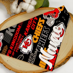 Personalized Dog Bandana, Chiefs Fan Dog Bandana, Over the Collar, Dog Bandana, Cat Bandana Chiefs