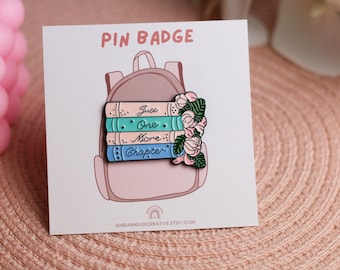 Bookish Pin | Just one more Chapter Enamel Pin Badge | Reading Pin | Hard Enamel Pins | Lapel Badge | Book Lover Gift | Reader Badge