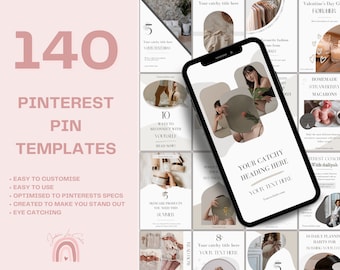 Pinterest Pin Templates | Aesthetic Stylish Pinterest | Pinterest Pins | Canva Templates | Minimalist Pinterest | Social Media Templates