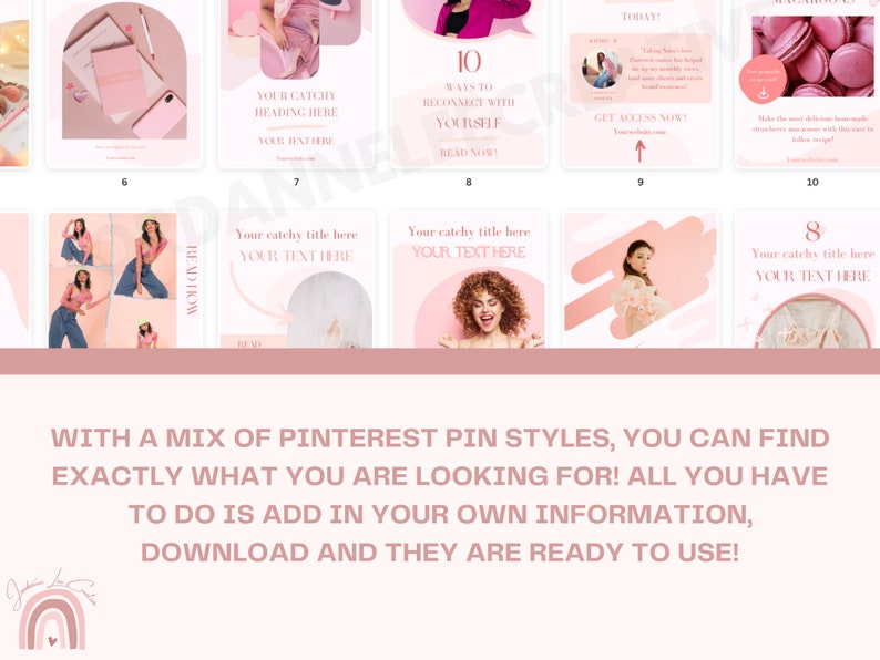 Pinterest Pin Templates Pinterest Templates for Canva Canva Editable Pin Template Social Media Template Pinterest Idea Pin Kit image 3