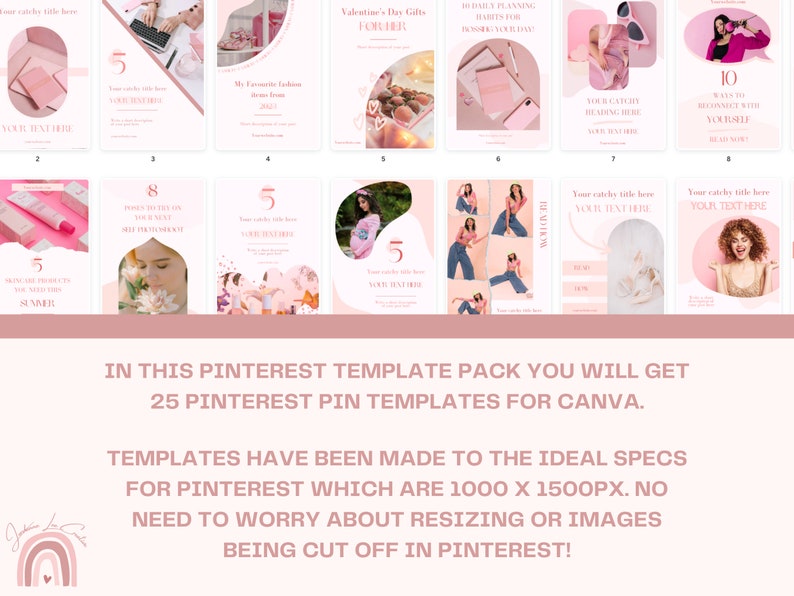 Pinterest Pin Templates Pinterest Templates for Canva Canva Editable Pin Template Social Media Template Pinterest Idea Pin Kit image 2