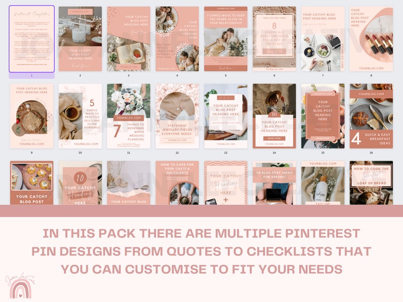 Pinterest Pin Templates Pinterest Templates for Canva Canva Editable Pin Template Social Media Template Pinterest Idea Pin Kit image 7