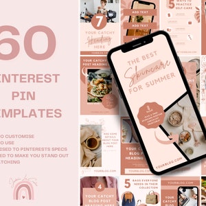 Pinterest Pin Templates Pinterest Templates for Canva Canva Editable Pin Template Social Media Template Pinterest Idea Pin Kit image 1