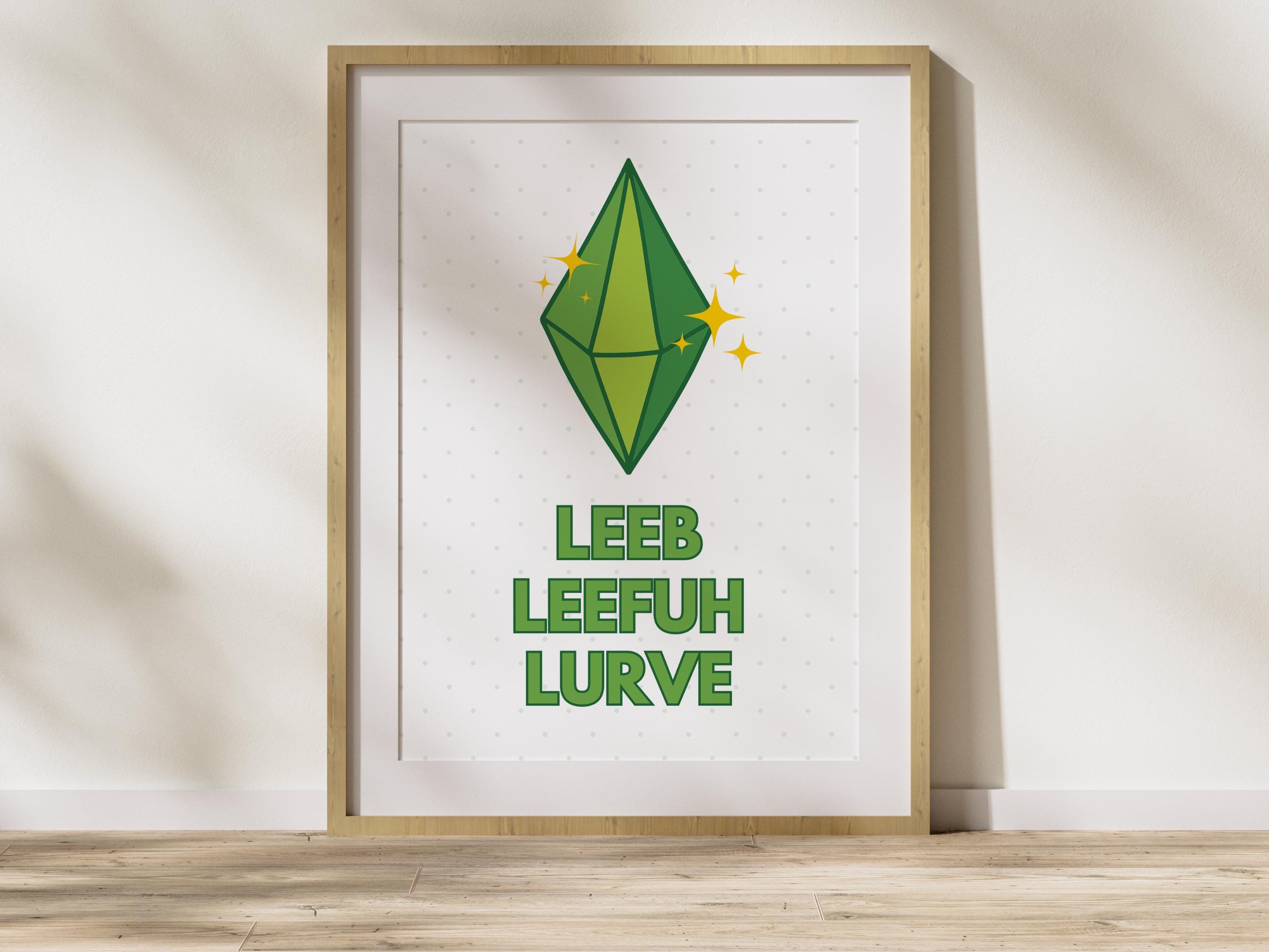 Sims 4 Plumbob Print | Simlish Gamer Home Decor - Etsy