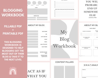 Blog Planner Workbook | 2023 Blog Planner | Blogging Planner | Business Planner | Planner for Bloggers | Blog Workbook | Blog Organizer