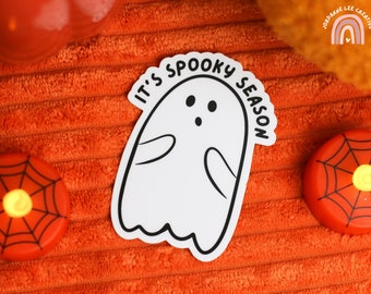 Ghost Sticker | Cute Ghost Vinyl Stickers | It's Spooky Season | Kindle Sticker | Water Bottle Sticker | Laptop Sticker | Halloween Stickers