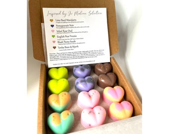 12 JM Dupe Handmade Soy Wax Melts Hearts | 6 Fragrance Selection | 88 hours + burn | Vegan Cruelty-free | Birthday, Gift, New Home, Malone