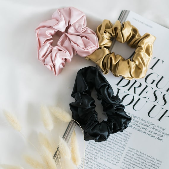 Mulberry Silk Scrunchies: Anti-tug Hair Ties, Set of 3 - Etsy