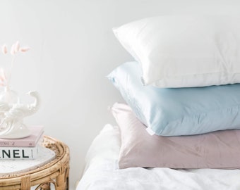 100% Pure Mulberry Silk Pillowcase 22 Momme - Hypoallergenic, Anti Aging, Anti Sleep Crease, Anti Bedhead