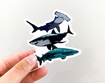 shark sticker; waterproof vinyl sticker