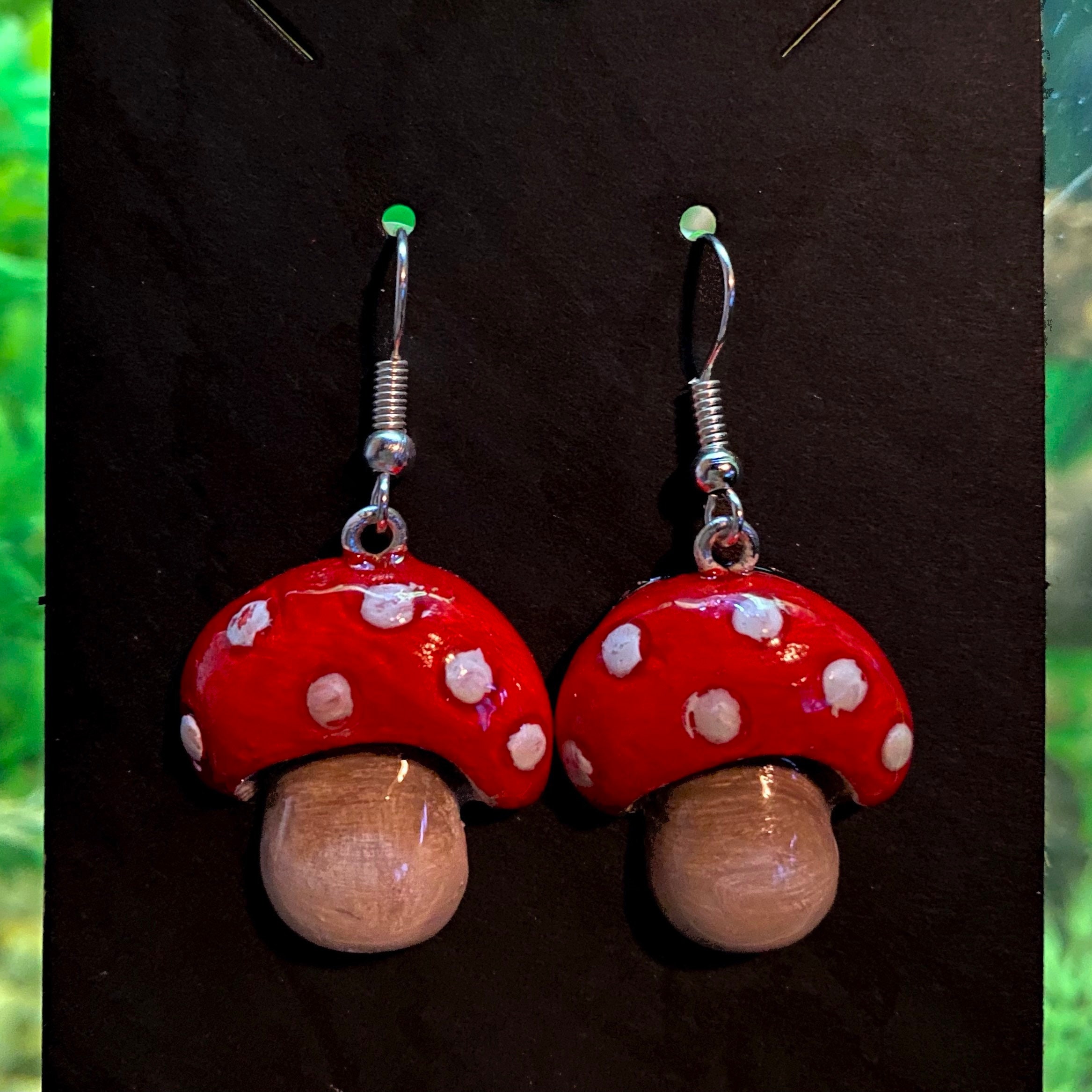 Mushroom Earrings Etsy