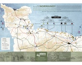 D Day Normandy Map D Day Poster D Day Map Normandy Map WW2 Poster WW2 Art Military Theme Military Gift Normandy Scratch Map