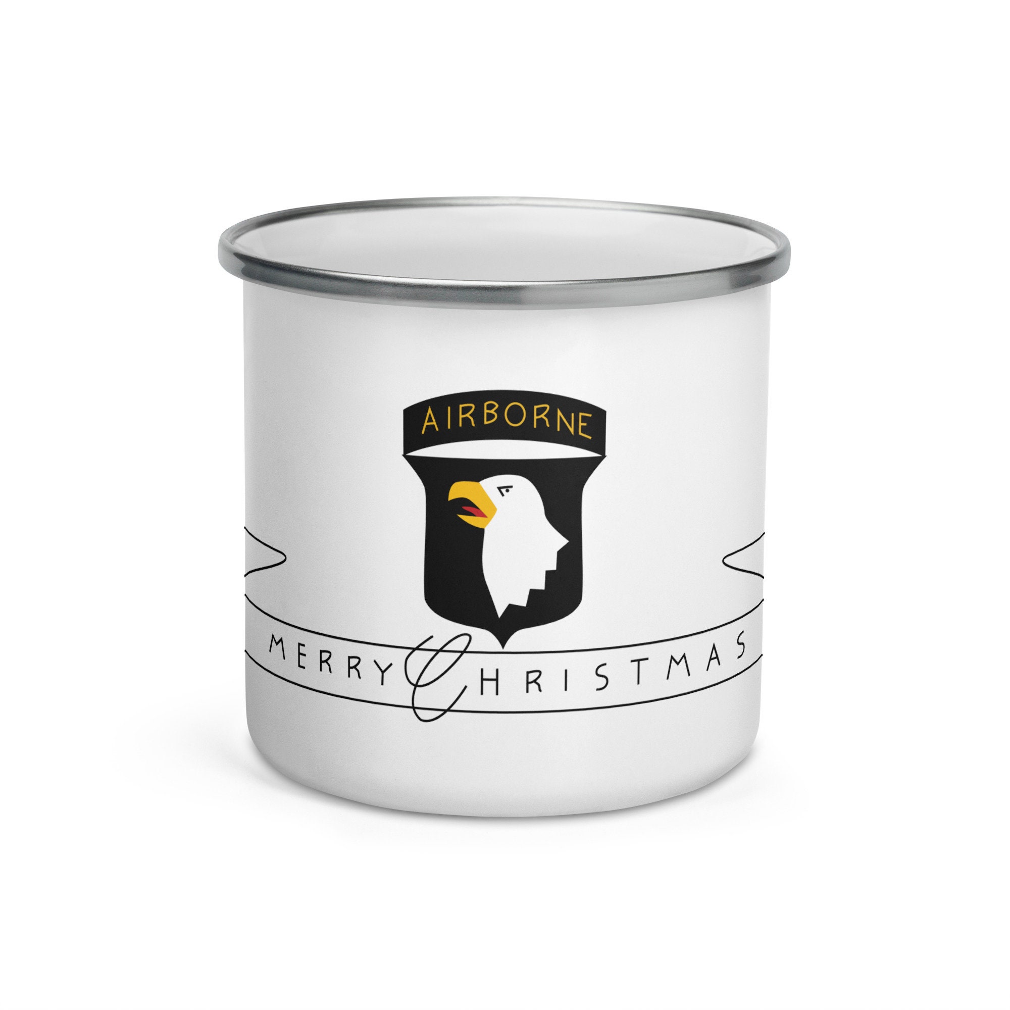 101st Airborne Merry Christmas Camping Mug
